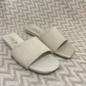 VINCE Garth Cow Hair Slide Sandals